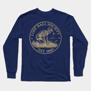 Lost Ball Society – Funny Golfer Skeleton Design (Light Version) Long Sleeve T-Shirt